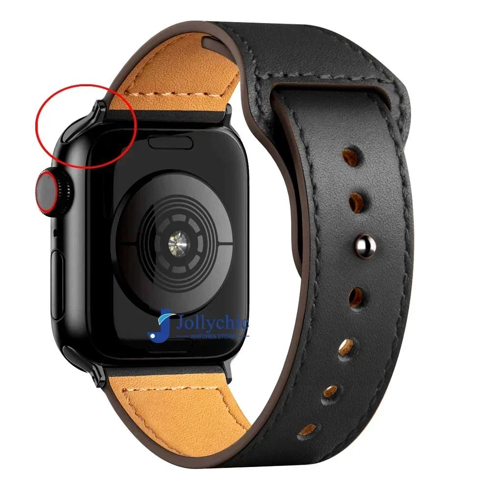 Ремешок из кожи для часов Apple Watch Band 44 мм 45 мм 41 мм 40 мм 42 мм 38 мм 49 мм 45 мм браслет Correa IWatch Series 8 Ultra 3 6 SE 7 ремешок