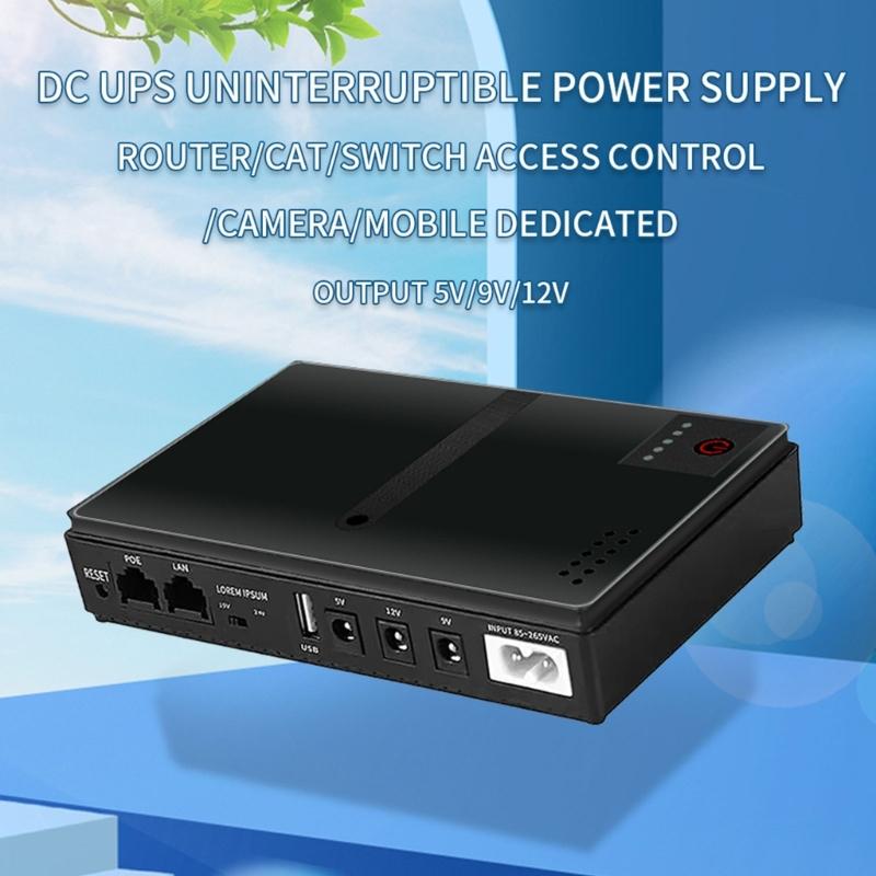 EU Plug UPS блок питания 10400mAh 5V9V12V выход бесперебойный источник питания для домашнего маршрутизатора монитора камеры безопасности