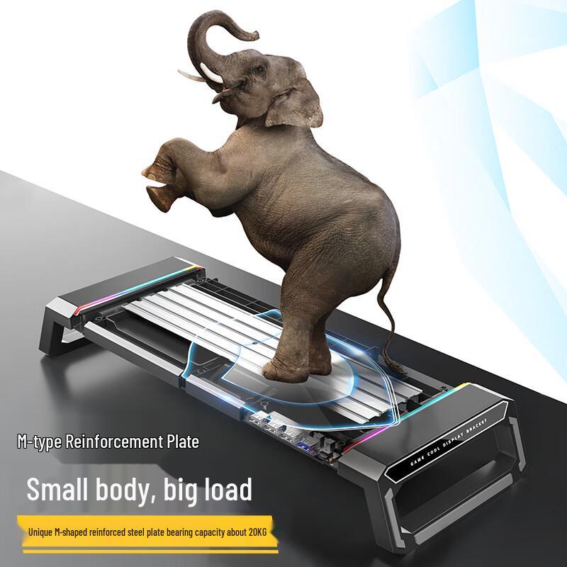 ICE COOREL Подставка-органайзер для монитора и ноутбука с USB-хабом и RGB-подсветкой