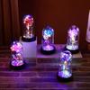Red Colorful Rose Artificial Flowers Wedding Decoration LED Light Foil Flower  Gift