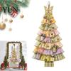 Stitched Fabric Keepsake for Fireplaces Christmas Handmade Door Hanging Kit, Patchwork Tree Decoration DIY Sewing Decorative Mantel Accent Holidays