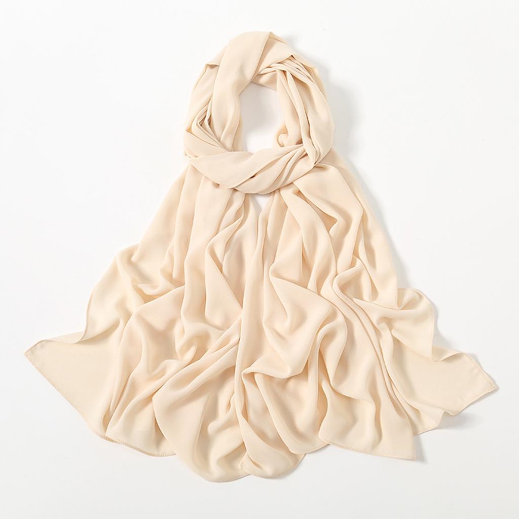 Женский однотонный длинный шарф, универсальный головной платок, шарф