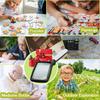Magnifying glass with light folding handheld magnifying glass with 3x magnification rectangular magnifying glass with LED and newspaper reading to