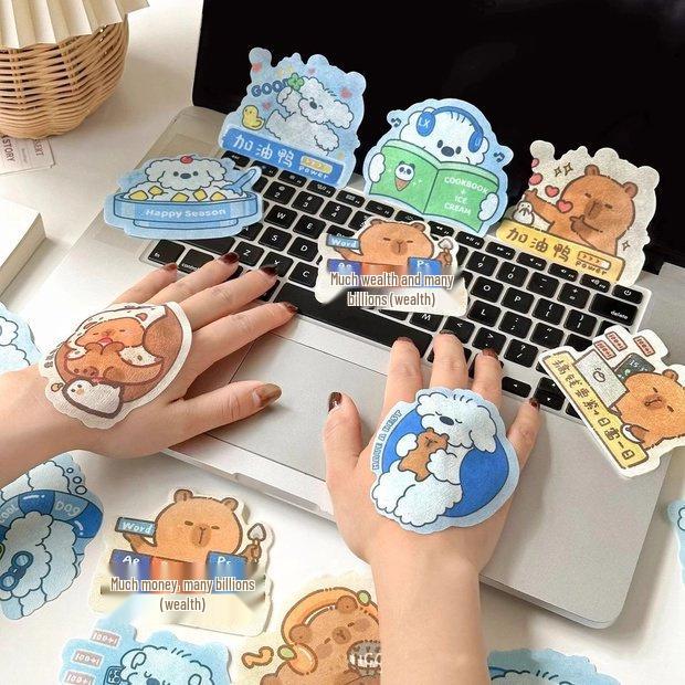 Охлаждающий пластырь для новичков: Необычный мультяшный ледяной пластырь для лета, идеально подходит для студентов и военных тренировок, упаковка 10 штук