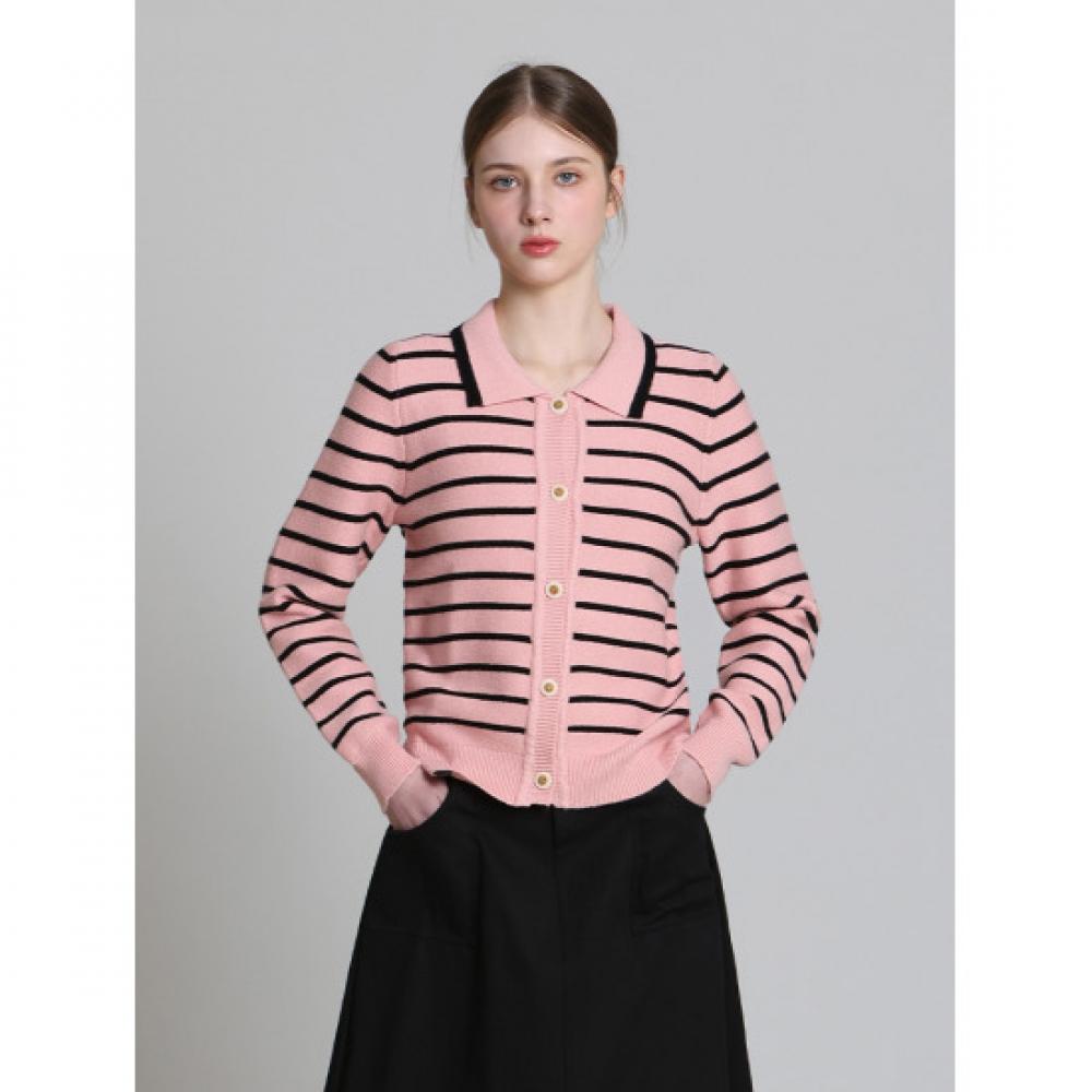 Ozoc Stripe Knit Cardigan