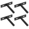BLOOPIC T-Shaped Shelf Brackets (4-Pack), Concealed Floating Insert Brackets, Space-Saving, Strong Load-Bearing Capacity, for Furniture Fixing, Shaft
