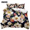 Комплект пододеяльников с цветочным принтом, цветной свежий сад, ботанический, двойной пододеяльник, женский комплект постельного белья из полиэстера с цветочным принтом, размер Queen King