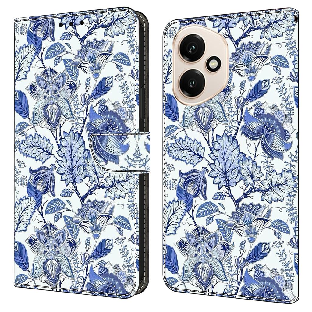 Для Honor 400 5G (Глобальный) Кожаный чехол с принтом, кошелек-подставка, откидная крышка для телефона