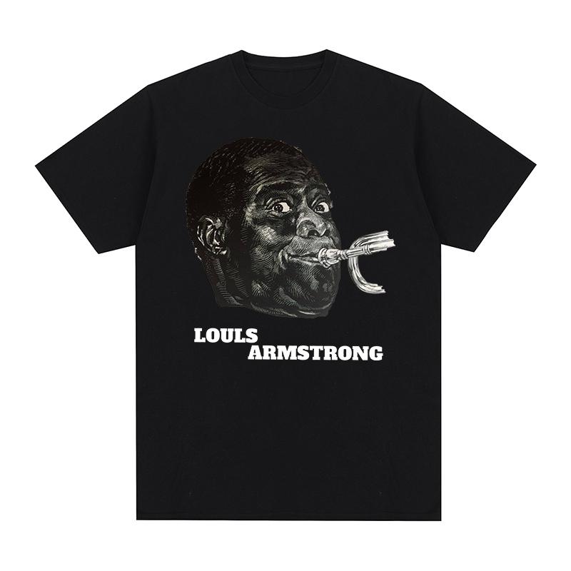 Louis Armstrong Vintage tshirt jazz aesthetic clothes Cotton Men T shirt New TEE TSHIRT Womens tops