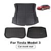 TPE Rear Cushion Pad Of The Trunk For Tesla Model 3 2024-2024 Front Trunk Mat Waterproof Odorless Car Accessories Interior