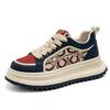 2025 Spring New Fashion Embroidery Color Matching Platform Sneakers Trend Versatile Casual Shoes Platform Heightening Mens Shoes