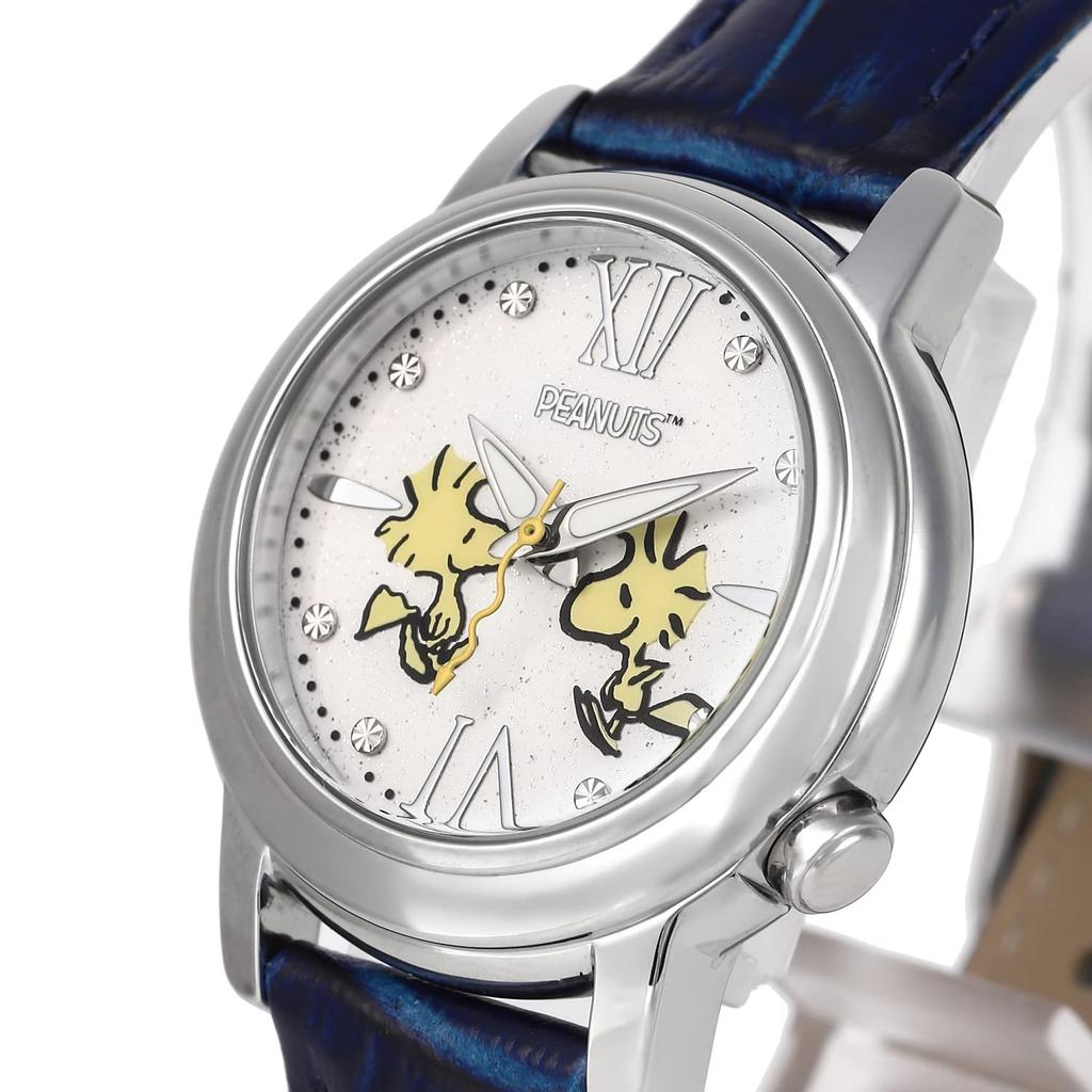 Snoopy ограниченный тираж 100 экземпляров с серийным японским проектом, ремешок из натуральной кожи, женские часы, мир, номер, модель, (синий)