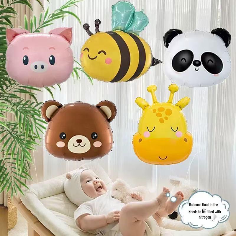 Гелиевые шары с мультяшными животными и фруктами для отслеживания ребенка