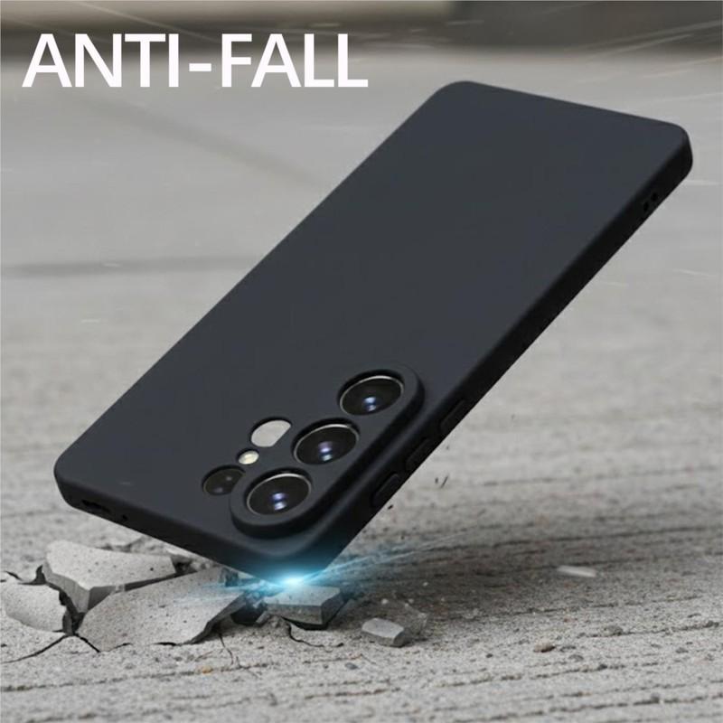Для Samsung S26 S26+ S25 S24 S23 S22 Ultra Черный Чехол S26 Plus Ударопрочный Силиконовый Чехол Funda Мягкий Матовый Чехол Для Samsung Galaxy S26 Ultra
