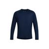 Футболка свободного кроя с длинным рукавом и круглым вырезом, цвет темно-синий, для мужчин 1328496410