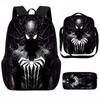 Spider-Man School Bag Lunch Bag Pencil Bag Elementary School Backpack Cartoon Peripheral Backpack Children's Bag Three-piece Set