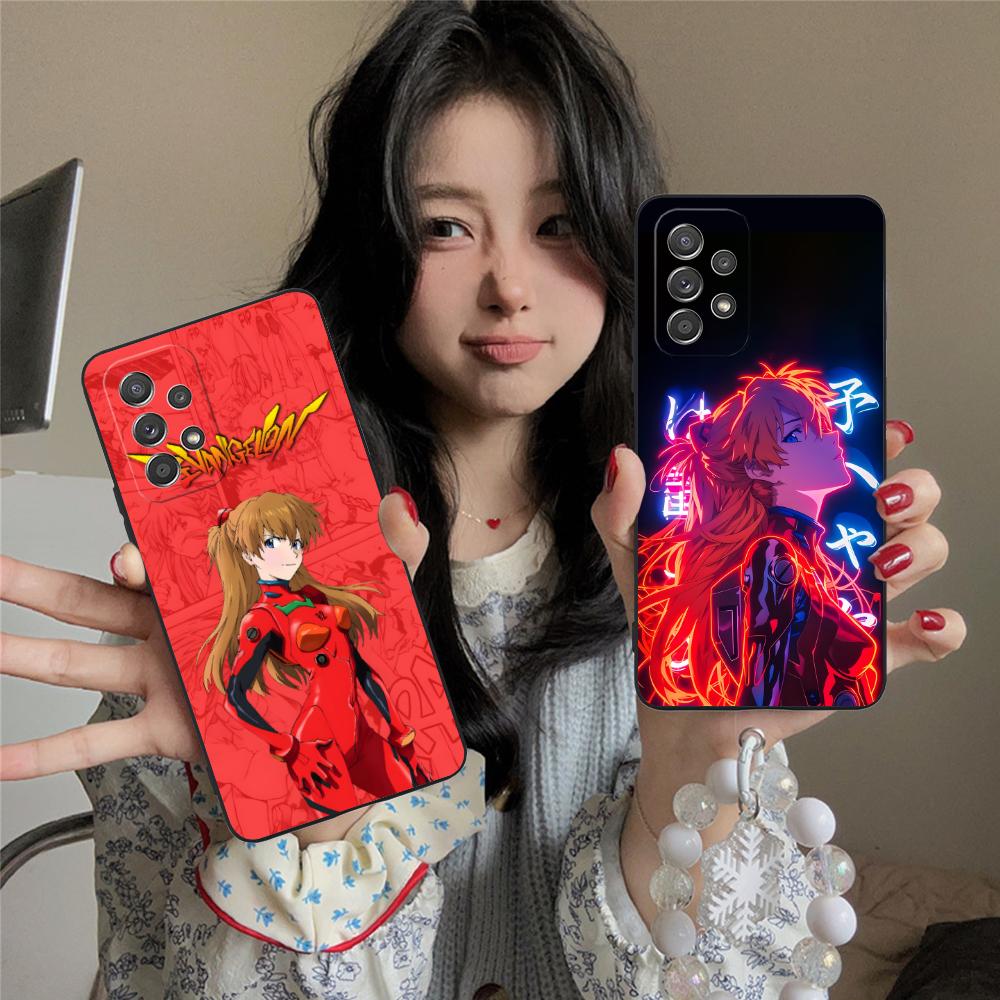 Аниме EV Аска Чехол для мобильного телефона для Samsung Galaxy A56 55 54 53 52 51 36 35 34 23 16 15 5G Цветной чехол Красивый чехол Роскошный