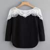 Pure Color Lace Shawl Lace Fake Collar Cape Cross Cloak Hollow Out Shawl  Spring Autumn