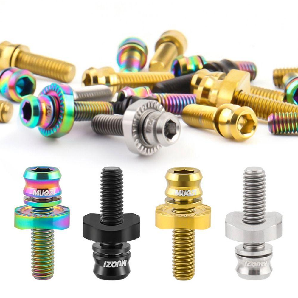 Arc-shaped Bike Frame Fixing Screws Titanium Zinc Zinc Alloy Bicycle Fixing Screw Gasket MTB Bike