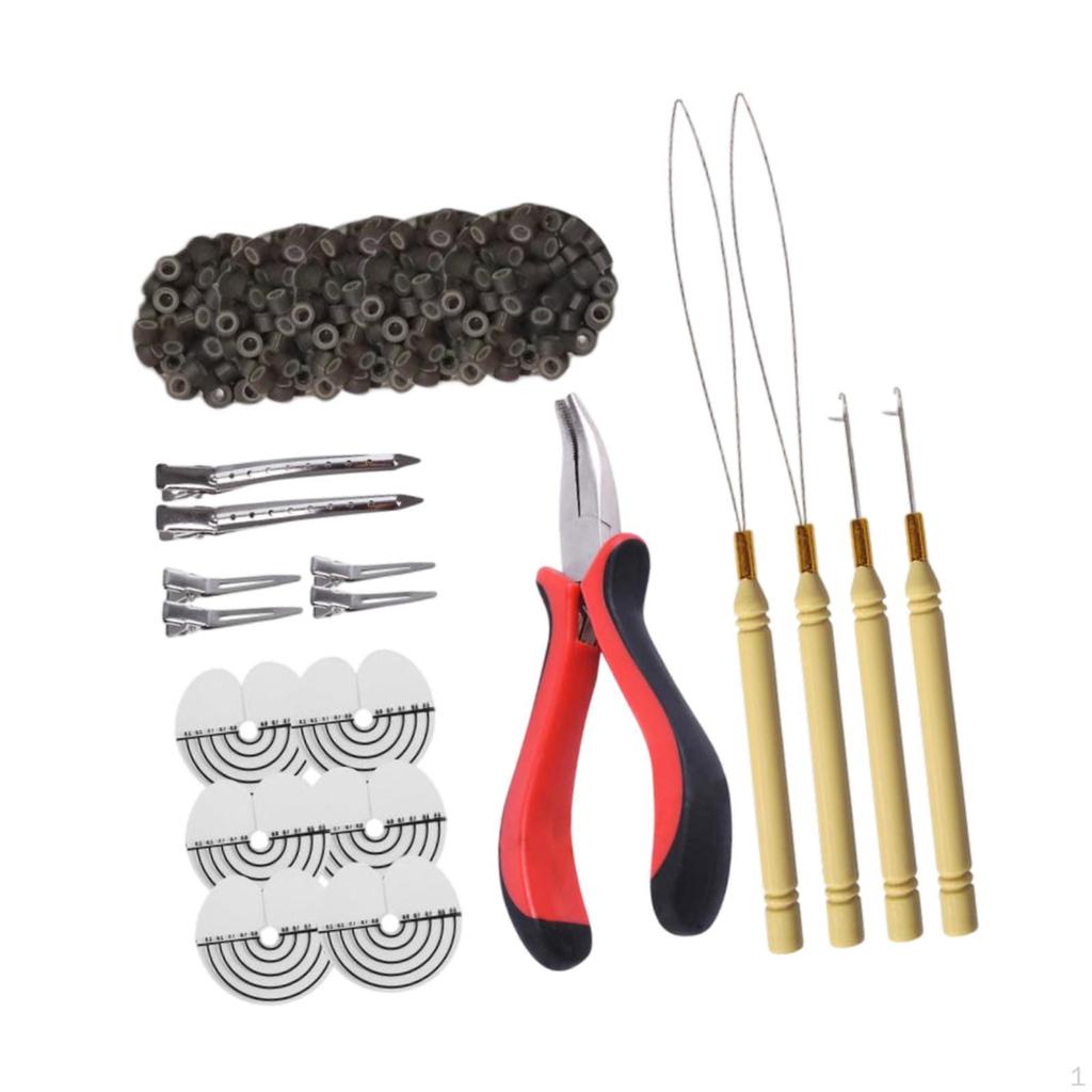 Инструмент для наращивания волос Парикмахерские принадлежности 500 силиконовых бусин Кольца Гаджет для укладки