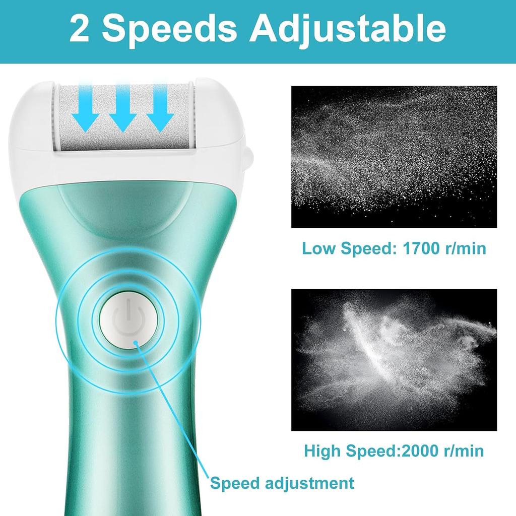 Remover for Feet, Electric Foot File Callus Removers Rechargeable Waterproof Pedicure Tools Foot Scrubber