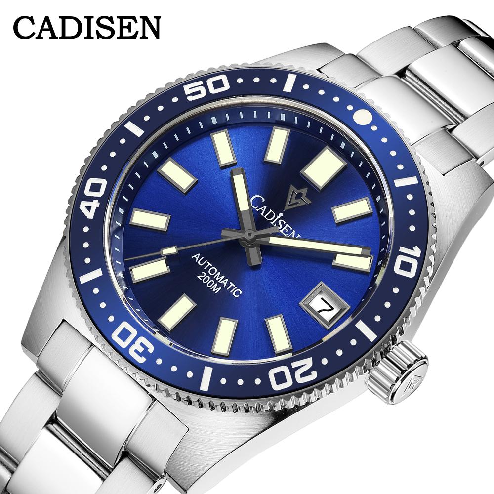 Cadisen 8207 Новые роскошные мужские часы высшего бренда с коробкой 200 м водонепроницаемые автоматические мужские механические часы