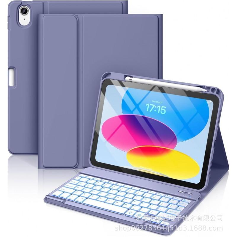 Беспроводной Bluetooth-чехол-клавиатура с подсветкой клавиш, слотом для стилуса, для iPad 10-го поколения 10,2 дюйма, Air 4/5/6/7, Pro 11