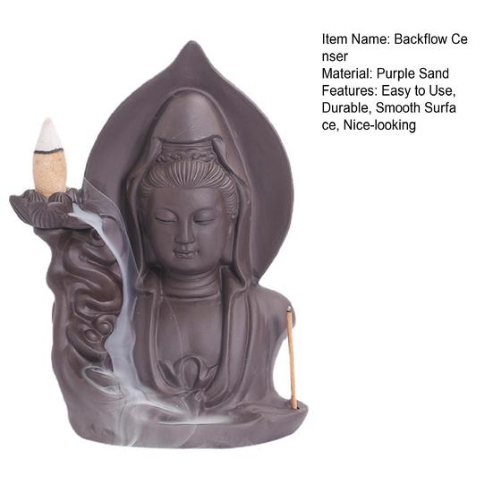 Практичная курильница для дыма, классическая декоративная портативная подставка для благовоний в форме водопада Авалокитешвара для подарков