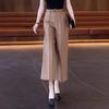 Женские летние драпирующиеся брюки-палаццо, Новинка 2025, Универсальные и повседневные, Тонкие прямые длиной 9/10