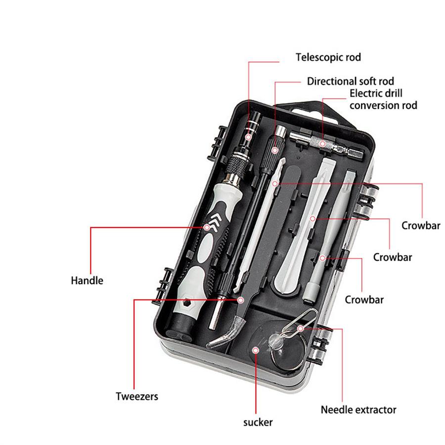 Набор отверток 115 в 1 для ноутбука, мобильного телефона, цифрового устройства, инструмент для разборки и обслуживания