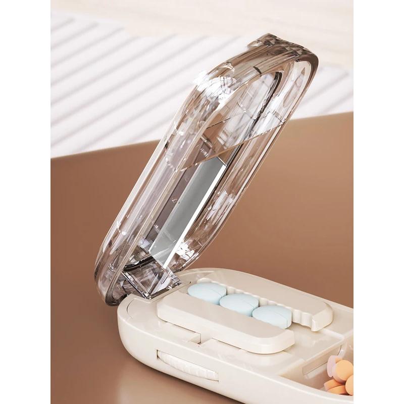 Новейший ящик для хранения четвертинок таблеток, портативный ящик для хранения таблеток, пылезащитный разделитель, органайзер, измельчитель, резак для таблеток