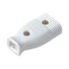 Better Small Cord Connector Body White WH4615 20 Pieces