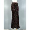 Export Single Za Home High Waist Slim Looking Elegant Elegance 2024 New Arrival Exquisite Print Loose Pants Fashion Velvet Pants