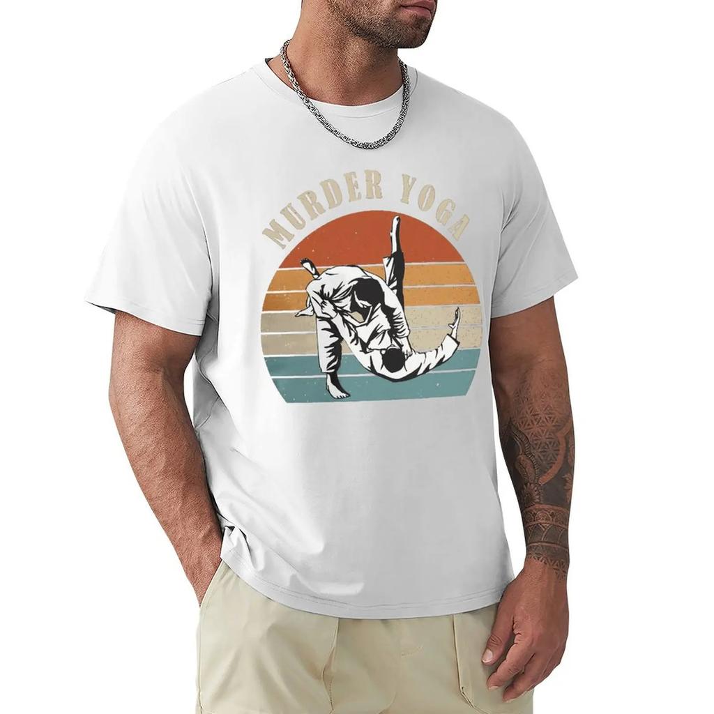 Men Murder Yoga Vintage Jiu Jitsu T Shirt Martial Arts Brazilian Cotton Clothing Humor Short Sleeve Tees New Arrival T-Shirts