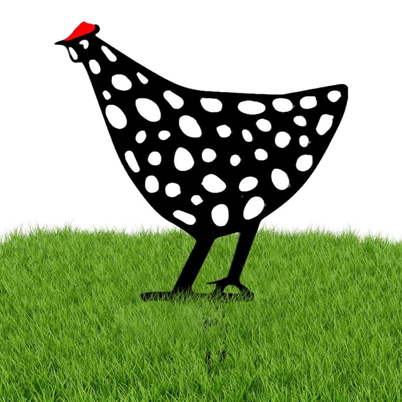 Fairy Garden Standing Chicken Rooster Statue Outdoor Stakes Yard Sign Ornaments Decor Acrylic Hen Yard Outdoor Lawn Garden Decor