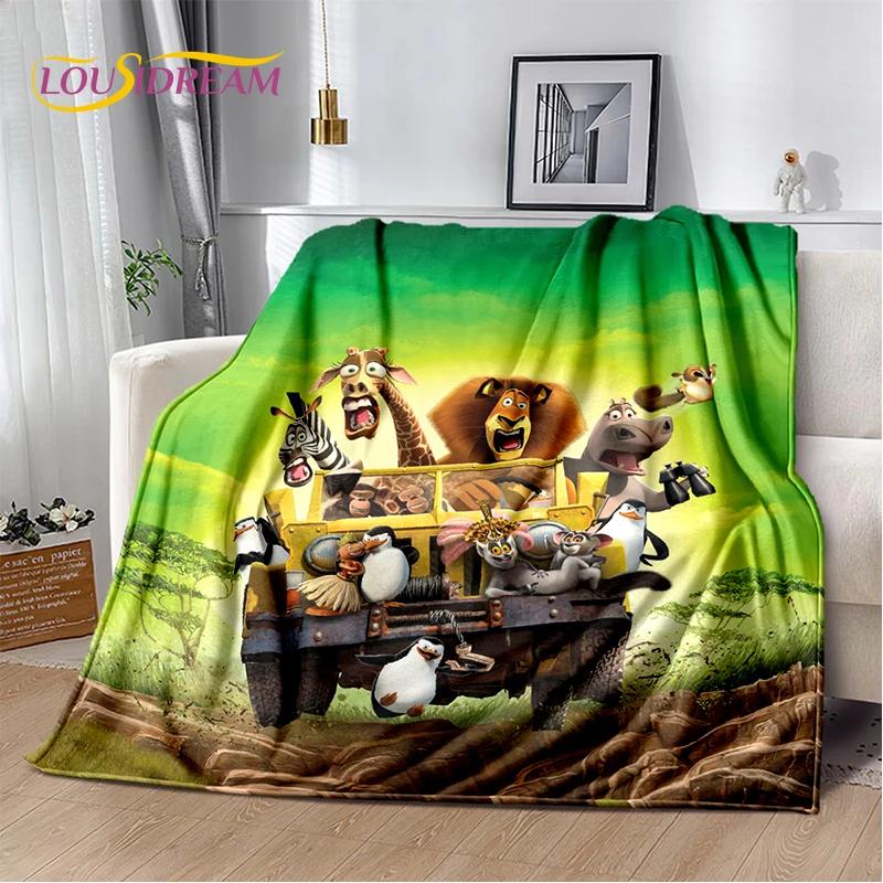 Милые пингвины из мультфильма «Мадагаскар» Плед, Мягкий плед для дома, спальни, кровати, дивана, пикника, путешествий, офиса, Покрывало, Подарок для ребенка