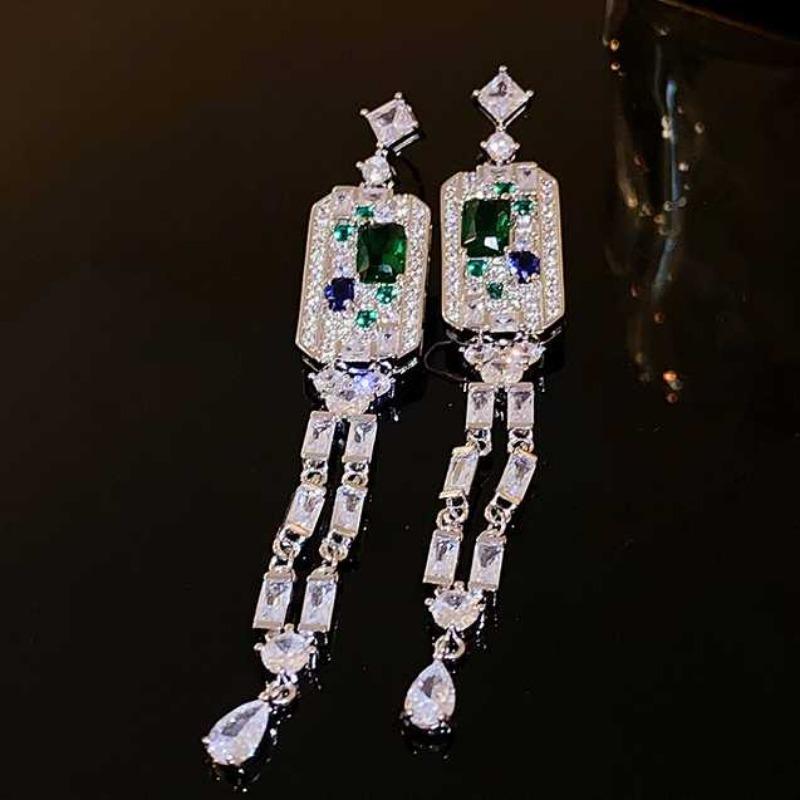 Sace Gems Классические серьги с цирконом из медного сплава для женщин, подарки на свадьбу