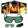 Welder Glasses with Clear View Wide 2 Sensors Application TRUE Color Solar Powered