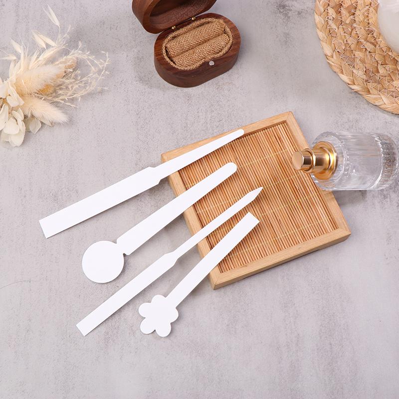 100Pcs/lot Round Head Testing Aromatherapy Fragrance Perfume Essential Oils Test Tester Paper Strips Flower Shape