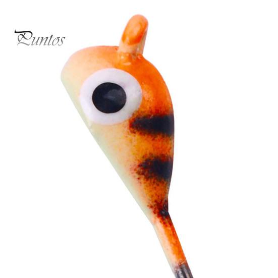 High-quality Bright Paint Ice Fishing Hooks 48Pcs/Set Jig Heads Set Glow in The Dark Lures Kit Head With 3D Eyes with Single Hook Prevent Escape