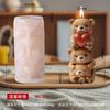 Mirosie 3d Stacked Bear Silicone Molds Household DIY Fondant Cake Chocolate Mould Popsicle Ice Cream Candle Making Kit