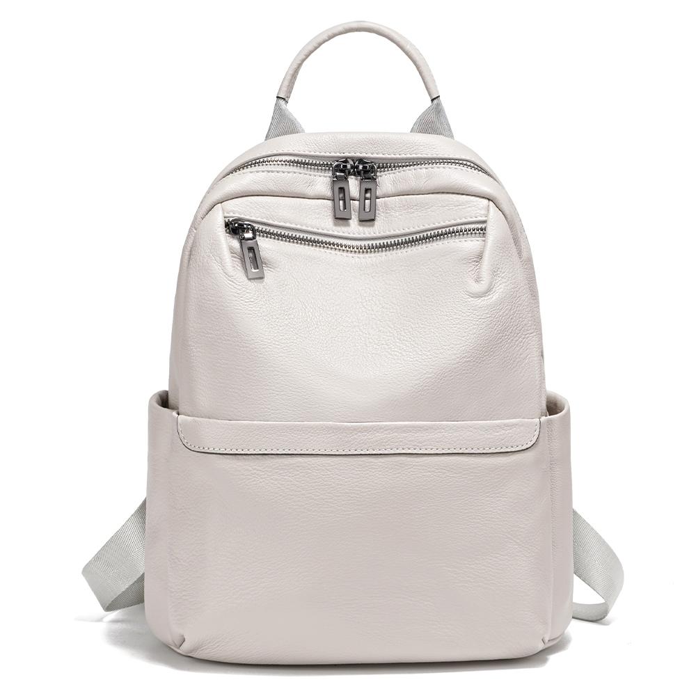 Zency Женский рюкзак для повседневной носки, дорожный рюкзак из натуральной кожи, большой вместимости, для тех, кто ездит на работу, много карманов