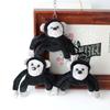 Adorable Small Plush Gorilla Keychain Soft Toy Black Stuffed Animal 12cm