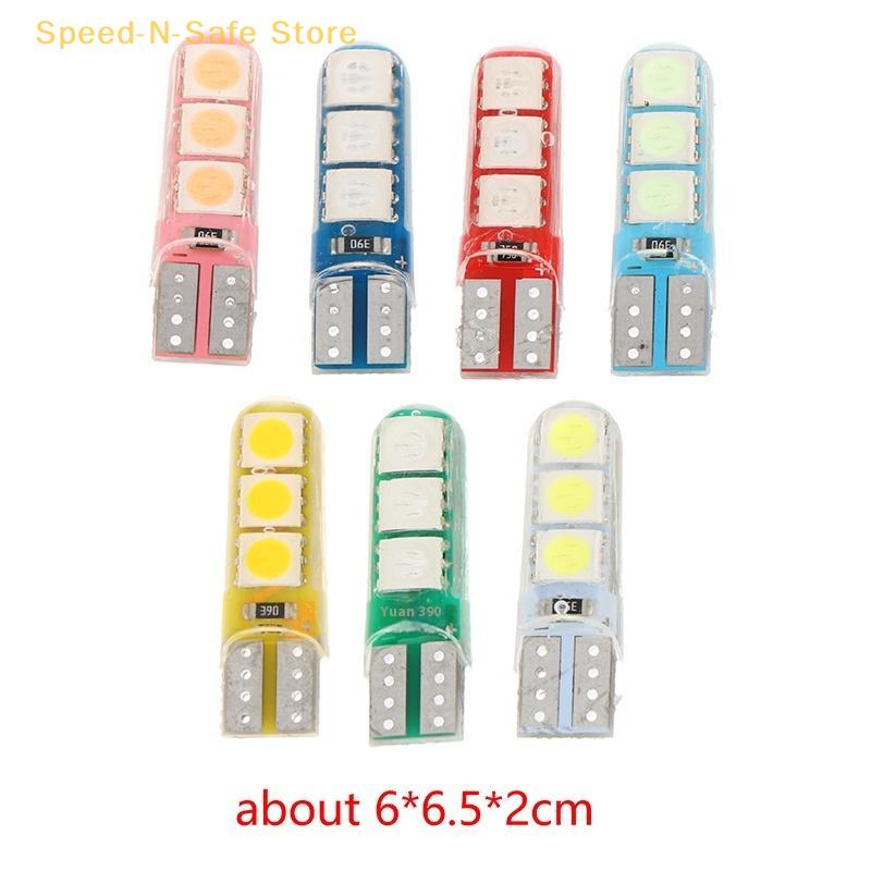 Светодиодная лампа W5W T10 5050 6SMD, термостойкая, для автомобильного интерьера и подсветки номерного знака