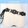 Unique Pu Leather Western Belt For Women With Metal Buckle And Tassel Design