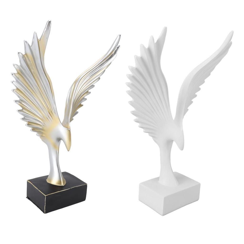 Resin Eagle Figurine Home Decor Abstract Eagle Wing Statue Sculpture Ornament Crafts Office Desk Dec