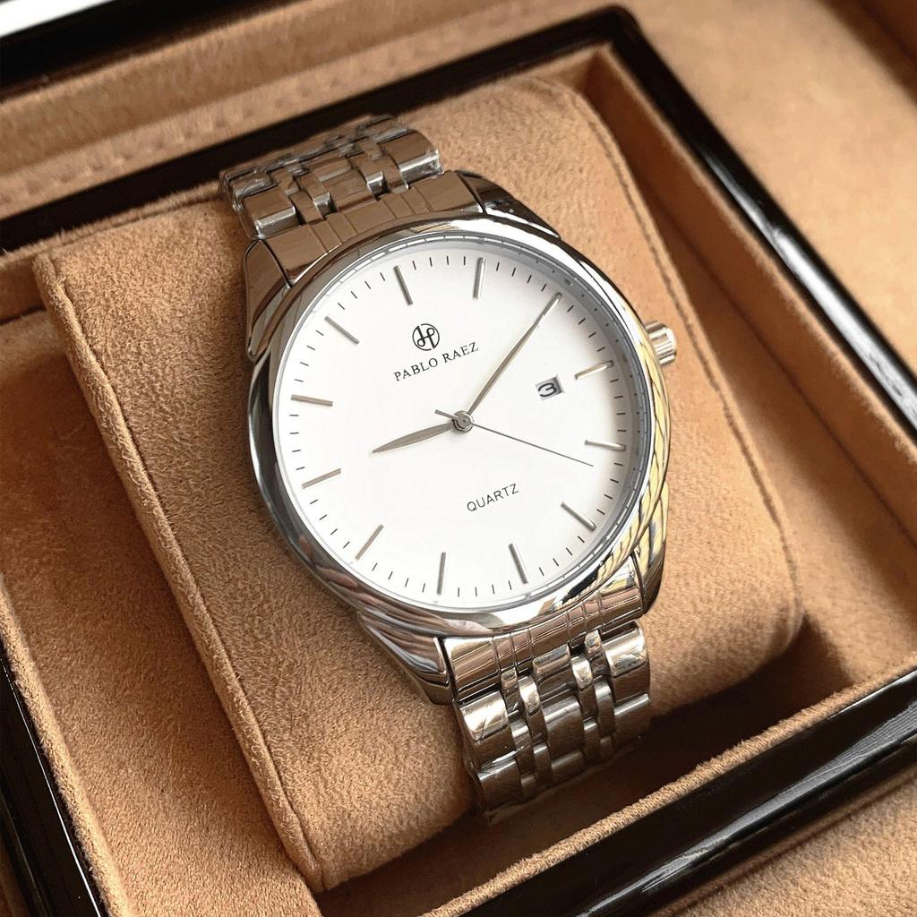 Мужские черные водонепроницаемые кварцевые часы PABLO RAEZ с датой