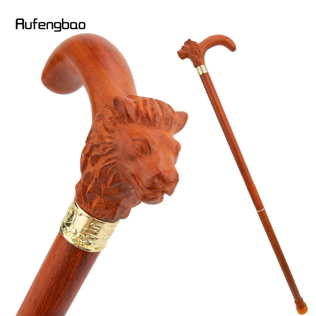 Коричневая деревянная трость Red Lion, модная, декоративная, для косплея вампира, вечеринки, деревянная трость для ходьбы, Хэллоуин, булава, жезл, посох, 92 см