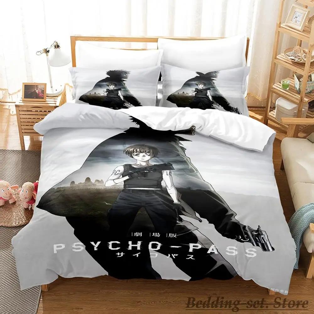 Psycho Pass Bedding Set Single Twin Full Queen King Size Bed Set Adult Kid Bedroom Duvetcover Sets Anime Parure de lit Bed