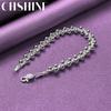 CHSHINE Fine 925 Sterling Silver Geometry Bracelet for Women Wedding Bead Chain Fashion Jewelry